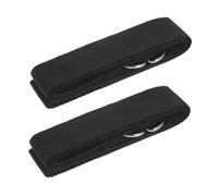 DECOMELODY 2Pcs Adjustable Non Elastic Yoga Strap with Metal D Ring Durable Webbing Exercise Band for Pilates Yoga and Strength Training Black Workout Accessories for Flexibility and Support