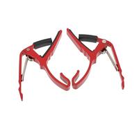 DECOMELODY 2pcs Aluminium Alloy Guitar Capos with Spring Elasticity Clamp for Acoustic Electric Guitars and Ukulele Red Labor-saving Arc Lever Design