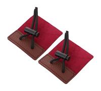 DECOMELODY 2Pcs Archery Finger Tab PU Leather Double Bowstring Finger Saver Protector for Traditional and Recurve Bows Practical Guard for Archery Practice