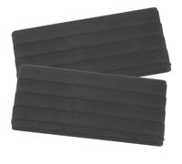 DECOMELODY 2pcs Black Non-slip Bass Drum Guards Anti-slip Professional Drum Pedal Foot Pads Stability and Hoop Protection