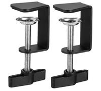 DECOMELODY 2Pcs C Clamp Bracket Heavy Duty Table Mounting Clips for Microphone Arm Stand Sturdy Desktop Cantilever Bracket Design for Studios Homes and Stages