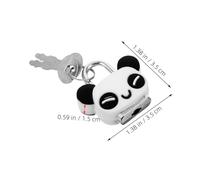 DECOMELODY 2pcs Cartoon Panda Mini Metal Padlocks for Home Cabinets Luggage Jewelry Boxes with Keys Compact Cute Storage Box Locks for Diaries and Travel Security