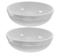 DECOMELODY 2pcs Ceramic Evaporating Dishes with Spout Heat Resistant Laboratory Basins for Chemistry Experiments Porcelain Bowls for Microbiology and Research Use