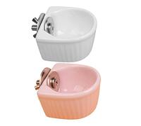 DECOMELODY 2Pcs Ceramic Pet Feeding Bowls Hanging Squirrel Bowls for Animals Safe Durable Design for Rabbits Hamsters and Chinchillas