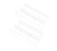 DECOMELODY 2pcs Clear Acrylic Nail Art Tool Organizer Slot Pen Holder Eyelash Tweezers Shelf and Makeup Brush Rack for Home Office Nail Salons Transparent Display Stand