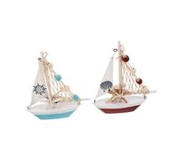 DECOMELODY 2pcs Coastal Ornaments Sailboat Ornament Nautical Sculpture Rustic Sailing Ship Model Ship Model Sailboat Nautical Boat Decor Sailing Decor