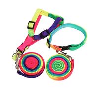 DECOMELODY 2pcs Colorful Nylon Dog Pulling Ropes Practical Puppy Leashes for Small Dogs Outdoor Use with Comfortable Control and Stylish Design