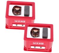DECOMELODY 2pcs Creative Magnetic Beer Bottle Opener Crate Shaped Portable Opener with Refrigerator Magnet Lightweight Bar Tool for Parties and Home Use