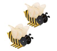 DECOMELODY 2pcs Cute Cartoon Bee Hairpin Clips Women Styling Clips Hair for Girls Fun Hair Claw Bees Claw Thick Styling