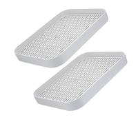 DECOMELODY 2PCS Deep Rabbit Cage Litter Box with Corner Design for Small Animals Indoor Potty Training Tray for Guinea Pigs Ferrets Hamsters Quiet Use Habitat Accessories