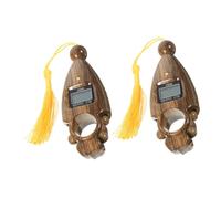 DECOMELODY 2pcs Digital Buddha Bead Counter Portable Lightweight Wood Grain Design with LED Screen Reliable Tally Clicker for Counting at Home the Go