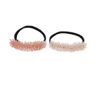 DECOMELODY 2Pcs DIY Hair Bun Maker for Women Crystal Beaded Hair Styling Accessory Simple Messy Bun Former with Material and Elegant Design