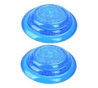 DECOMELODY 2pcs Dog Chew Outdoor Pet Flying Disc for Medium Large Dogs Blue Teething Interactive Enrichment for Puppies