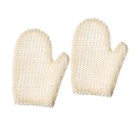 DECOMELODY 2pcs Exfoliating Bath Gloves for Dead Skin Removal and Massage Natural Scrubbers with Rich Foaming Action Comfortable Shower Mitts for Smooth Skin Care