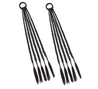 DECOMELODY 2pcs Fishbone Braid Ponytail Extension Synthetic Hair for Braiding Long Braided Ponytail Pack