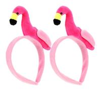 DECOMELODY 2Pcs Flamingo Headband Creative Hair Hoops Hawaiian Birthday Party Hair Accessories for Women Cosplay and Festival Use