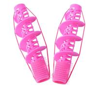 DECOMELODY 2pcs Flexible Perm Rods Hair Curlers for Women DIY Hairdressing Styling Tools Soft Curl Rollers for Waves and Curls Home Salon Use Damage Pink
