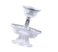 DECOMELODY 2pcs Glass Offering Cups for Buddhist Worship, Compact and Not Easy to Break, Footed Buddha Cups Suitable for Home Offering and Decoration