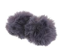 DECOMELODY 2pcs Gray 1cm Lavalier Microphone Windscreen Furry Cover Lapel Mic Wind Shield Muff Protector for Recording, Interview, and Outdoor Use