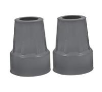 DECOMELODY 2pcs Gray Rubber Crutch Tip Covers Non-Slip Replacement for Walking Sticks and Canes Shock Absorbing Crutch Tips for Disabled Sturdy Rubber Feet Suitable for Outdoor Use