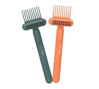 DECOMELODY 2Pcs Hair Brush Cleaning Tool Multi-purpose Comb Claw Cleaner Rake for Thorough Removal of Excess Hair From All Types of Brushes Portable and Easy to Use