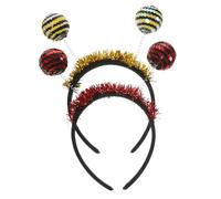 DECOMELODY 2pcs Halloween Headbands with Sequins Insect Boppers Balls Cute Ladybug and Bee Headbands for Adults Party Cosplay Easy Wear Carnival Hair Accessories