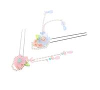 DECOMELODY 2pcs Handmade Chinese Hair Sticks Lightweight Tassel Hairpins for Comfortable Ancient Style Hair Accessories for Hanfu Theme Parties Photography