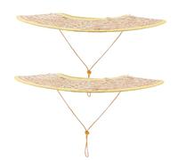 DECOMELODY 2pcs Hard Hat Sun Shade Brim Straw Helmet Sunshade Accessories for Construction Workers Breathable Lightweight Sun Protection for Face and Neck Easy to Install UV Random Color