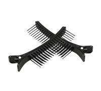 DECOMELODY 2pcs Heated Curler Clips Hair Sectioning Clamps for Easy and Versatile Styling, Plastic Hair Roller Pins for Curling and Dyeing at Home Or Travel, Black