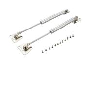 DECOMELODY 2Pcs Heavy Duty 80N Hydraulic Gas Struts for Cupboard Doors with Metal Construction and Full-Stage Damper System, Silver Gas Spring Lift Supports for Furniture Cabinet Use