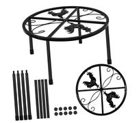 DECOMELODY 2pcs Heavy Duty Metal Chicken Coop Stand with Removable Four Legs Resistant Feeder and Waterer Holder Rack for Poultry Feeding Frame