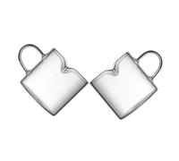 DECOMELODY 2pcs High Borosilicate Glass Espresso Cups Set with Double Spouts Heat Resistant Small Measuring Cups with Handle for Home Bar Coffee Accessories Clear Shot Glasses for Precise