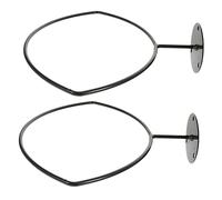 DECOMELODY 2Pcs Iron Ball Holders Wall Mounted Football Rack Durable Rugby Volleyball Storage Brackets for Sports Room Shop Display Organizer