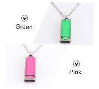 DECOMELODY 2pcs Kids 4 Hole Harmonica Music Toy, Double Row 8-tone Educational Instrument for Beginner Children, Green and Pink Color Mouth Organ for Early Learning