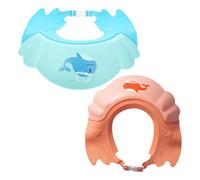 DECOMELODY 2pcs Kids Shower Cap Bonnet Lightweight and Travel-Friendly Pp Material Adjustable Bath Shampoo Hat Protector for Boys and Girls Ear and Eye Shield