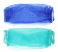 DECOMELODY 2pcs Large Bird Cage Covers Mesh Netting Stretchy Nylon Birdcage Dust Guard with Breathable Soft Fabric for Parrot and Pet Bird Protection, Blue and Green