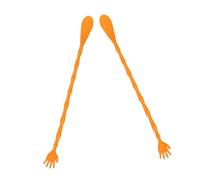 DECOMELODY 2pcs Long Handle Plastic Back Scratcher with Bear Claw Design and Shoehorn Portable Dual-use Itch Relief Tool for Back and Easy Shoe Wearing at Home Office Travel