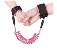 DECOMELODY 2PCS Lost Wristband with Pink Strap and Rotating Lock Head Safety Bracelet for Crowded Places Prevents Lost in Supermarkets and Public Areas