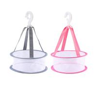 DECOMELODY 2pcs Makeup Puff Drying Basket with Hanger Mini Mesh Net Bag for Makeup Sponge and Cosmetic Brush Storage Suitable for Various Beauty Tools Quick Drying and Easy Hanging Portable