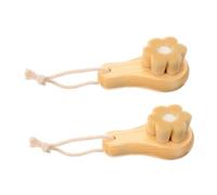 DECOMELODY 2pcs Manual Facial Skin Scrubber with Soft Bristles Plum Blossom Cleansing Brush for Women Makeup Removal Pore Cleansing and Massage Lightweight Travel-friendly Skincare Tool