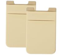 DECOMELODY 2pcs Marble Print Phone Wallet Card Holder Double Credit Cell Phone Wallet Back Pocket Bag Stylish Yellow