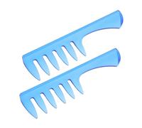 DECOMELODY 2pcs Mens Hair Styling Comb Retro Wide Tooth Barber Hairstylist Tool Plastic Material Hairdressing Comb for Salon and Home Use