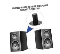 DECOMELODY 2pcs Metal Speaker Base Stands Loudspeaker Support Brackets Stable Lightweight Easy Installation for Sound Performance