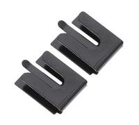 DECOMELODY 2pcs Mobile Radio Mount Metal Mic Holder Set for Car Vehicle Ham Radio Accessories Black Adhesive Clip Hooks