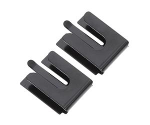 DECOMELODY 2pcs Mobile Radio Mount Metal Mic Holder Set for Car Vehicle Ham Radio Accessories Black Adhesive Clip Hooks