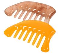 DECOMELODY 2pcs Multi-Functional Resin Massage Plate Handheld Head Comb for Scalp and Neck Relief Gua Sha Scraping Tool for Shoulder Spine Therapy and Dandruff Removal for Home and Family Use