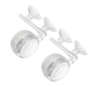 DECOMELODY 2pcs Nano Bubble Diffuser Air Stones for Aquarium Fish Tanks with Suction Cup Silent Low-pressure Oxygenation Accessories for Small Ponds and Buckets Efficient Micron Bubble