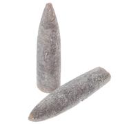 DECOMELODY 2pcs Natural Belemnite Specimens for Education and Training Mineral Collection for Geology and Paleontology Studies Authentic Ancient Belemnite Teaching Supplies