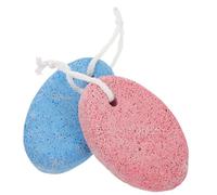 DECOMELODY 2Pcs Natural Lava Foot Pumice Stones Dead Skin Removers for Exfoliation and Callus Treatment Portable Lightweight Foot Care Tools for Family and Travel Use Random Color