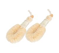 DECOMELODY 2Pcs Natural Sisal Exfoliation Body Brushes for Shower Ergonomic Bath Scrubber for Deep Cleansing Dead Skin Removal Travel Friendly Design Suitable for All Skin Types